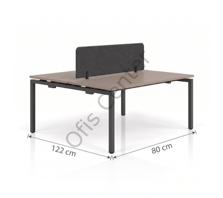 Haks Mini İkili Ofis ve Büro Masa 80x122 cm